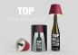 Mobile Preview: sompex Akku Leuchte Top Flaschenaufsatz Bordeaux, toll, hell, freundlich