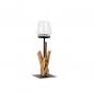Mobile Preview: WMG Holz Windlicht Raisa mit Glas h40cm, modern, trendig