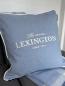 Preview: Lexington Kissenhülle Original Logo Cotton Blue, White