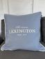 Preview: Lexington Kissenhülle Original Logo Cotton Blue, White