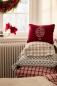 Preview: Lexington Kissenbezug Ornament Wool Mix Red White