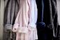 Mobile Preview: Lexington Bademantel Cotton Velour Contrast Robe Weiss Pink