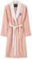 Mobile Preview: Lexington Bademantel Cotton Velour Contrast Robe Weiss Pink Bademantel Schoen Weich