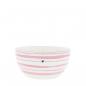 Preview: Bastion Collections Bowl White M Watercolour Rose Stripes 14 x7cm