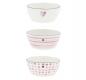 Preview: Bastion Collections Bowl Sauce White/Rose print 3er Set Preview: Bastion Collections Bowl Sauce White/Rose print 3er Set