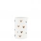 Preview: Bastion Collections Milk Jug White/Brown Hearts