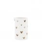 Preview: Bastion Collections Milk Jug White/Brown Hearts