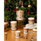 Preview: Collines de Provence Weihnachtskerze Gourmet Hazelnut mit Goldprägung und Tannenbäumen