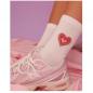 Preview: ooley Socken Icon’OL Love Love Love in Weiß mit Herz in Pink, Rot und Rosé