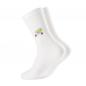 Preview: ooley Socken Icon’OL XMAS Ride in Weiß mit rosa Auto und Tannenbaum auf dem Dach