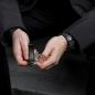 Preview: Orbitkey Key Organizer 2.0 Leather Black in den Händen