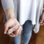 Preview: Orbitkey Key Organizer 2.0 Leather Blush Schlüssel ausgeklappt