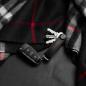 Preview: Orbitkey Key Organizer schwarz rote Naht Frontansicht