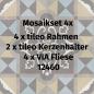 Preview: tileo Wanddekoration 12460 Mosaikset 4er, Set, Kombination