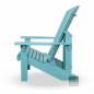 Preview: Kanadischer Adirondack Chair in der Farbe Aqua mit geschwungener Rückenlehne und breiten Armlehnen