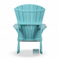 Preview: Entspannen im aquafarbenen Adirondack Chair mit ausklappbarer Fußstütze und Beistelltisch