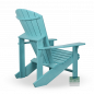 Preview: Zwei Adirondack Chairs in Aqua nebeneinander auf der Terrasse, im Hintergrund Bäume und Bambus