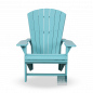 Preview: Loungebereich mit Adirondack Chair in Aqua, Beistelltisch und maritimer Strandtasche