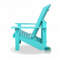 Preview: Kanadischer Adirondack Chair in Türkis mit hoher Rückenlehne und breiten Armlehnen