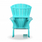 Preview: Entspannen im türkisfarbenen Adirondack Chair mit ausklappbarer Fußstütze