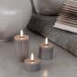 Preview: Uyuni LED melted pillar candle Sandstone