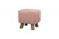 Preview: WMG Hocker Stoff Boston/Natur Harry h 40cm,40x40cm,pink, schick, bequem