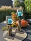 Preview: WMG Holz Windlicht Raisa mit Glas h30cm Preview: WMG Holz Windlicht Raisa mit Glas h30cm
