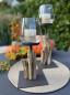 Preview: WMG Holz Windlicht Raisa mit Glas h30cm Preview: WMG Holz Windlicht Raisa mit Glas h30cm