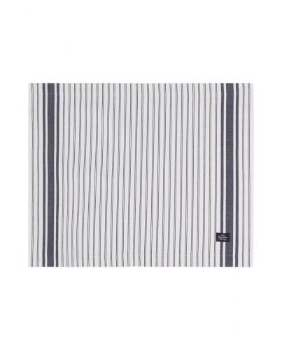Lexington Icons Placemat Striped Organic Cotton Oxford Blue, White
