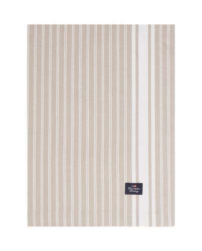 Lexington Icons Placemat Striped Organic Cotton Oxford Dove, White