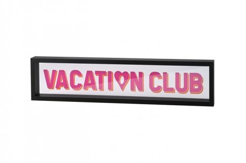 Gift Company Love Frames, Glasbild, Motiv: Vacation Club, schwarz