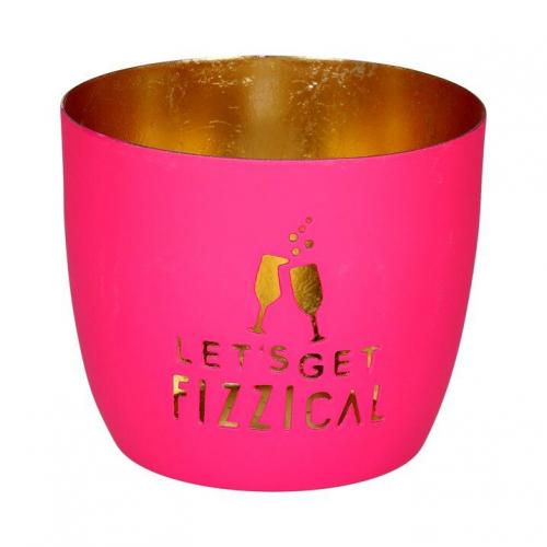 Gift Company Madras, Windlicht, M, Let´s get fizzical, hot pink gold