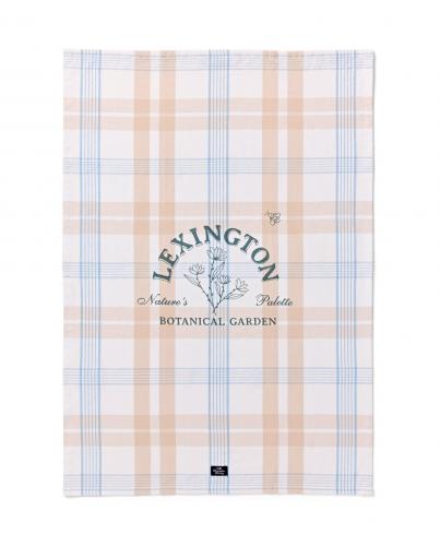 Lexington Küchentuch Botanical Checked Organic Cotton White, Beige