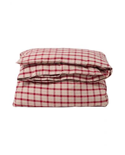 Lexington Bettwäsche Checked Cotton Flannel Bed Set Red Beige