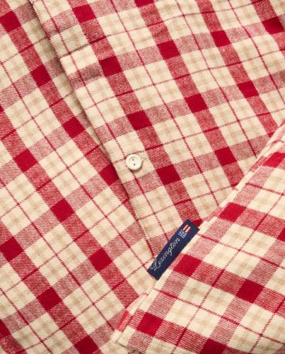 Lexington Bettwäsche Checked Cotton Flannel Bed Set Red Beige