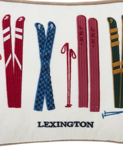 Lexington Kissenbezug Skis and Poles Organic Cotton Velvet