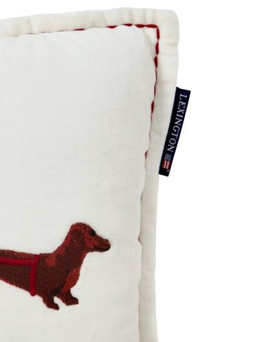 Preview: Lexington Kissenbezug Dog Sleigh Organic Cotton Velvet