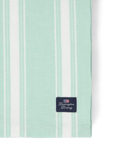 Preview: Lexington Tischdecke Striped Linen/Cotton green, white