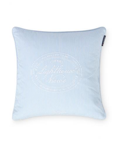 Lexington Blue/White Striped Organic Cotton Kissenhülle