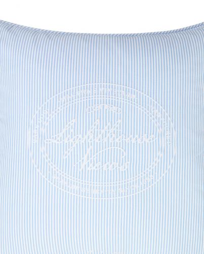 Preview: Lexington Blue/White Striped Organic Cotton Kissenhülle