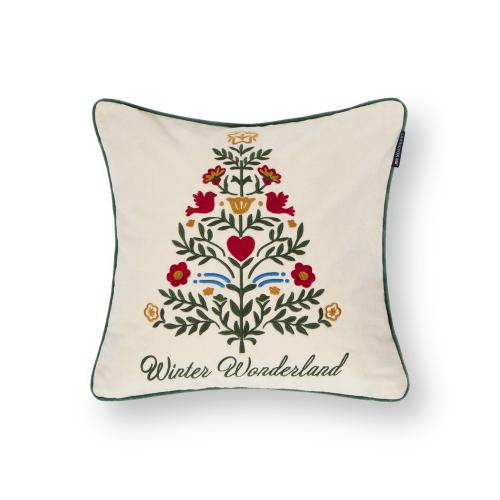 Velvet Kissenhülle, Kissenbezug Bio-Baumwolle, Organic Cotton Kissen, Dekokissen Weihnachten, Sofakissen Samt, Weihnachtsdeko Wohnzimmer, Landhaus Weihnachtsdeko, Wichtelgeschenk, Geschenkidee Weihnachten