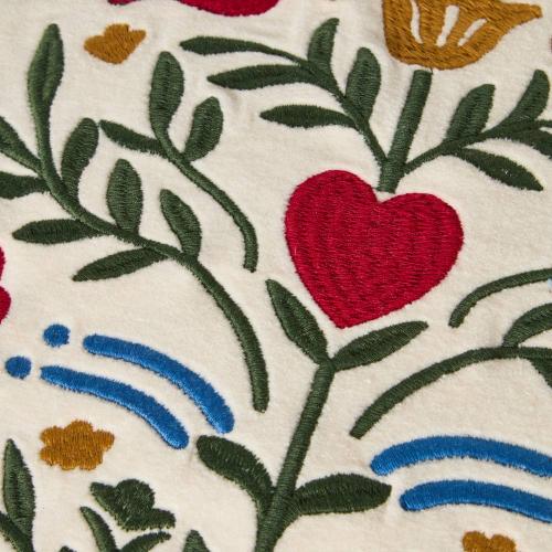 Preview: Velvet Kissenhülle, Kissenbezug Bio-Baumwolle, Organic Cotton Kissen, Dekokissen Weihnachten, Sofakissen Samt, Weihnachtsdeko Wohnzimmer, Landhaus Weihnachtsdeko, Wichtelgeschenk, Geschenkidee Weihnachten