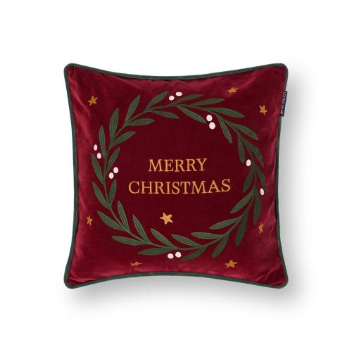 Lexington Wreath Organic Cotton Velvet Kissenbezug