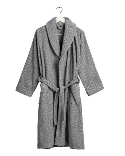 Gant Organic G Bademantel Elephant Grey Grösse S