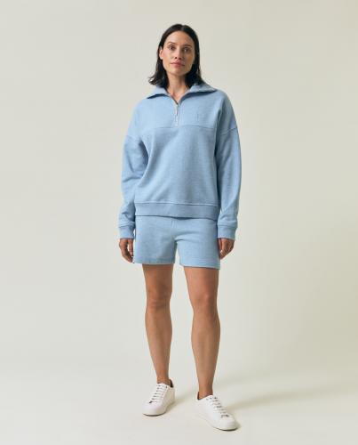 Lexington Half-Zip Logo Sweatshirt Light Blue Melange