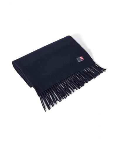 Lexington Recycled Wool Blend Scarf Dark Blue
