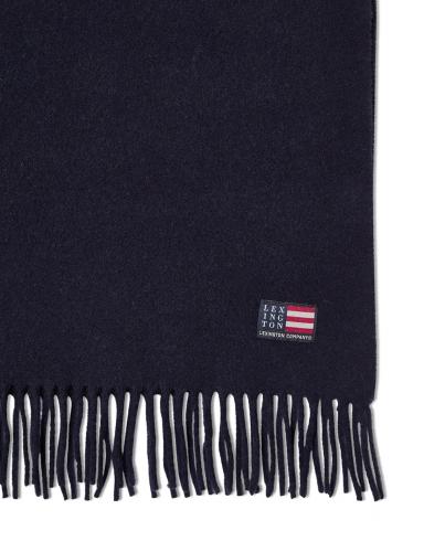 Preview: Lexington Recycled Wool Blend Scarf Dark Blue
