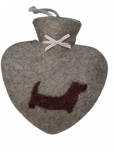 Dorothee Lehnen Herzwärmflasche Dackelmotiv, cashmere