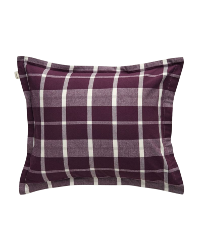 Gant Home Flannel Check Kopfkissenbezug Deep Plum