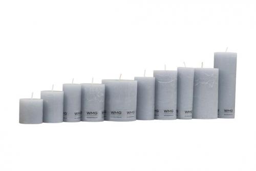 WMG Kerze Rustic light grey 44 60x60mm